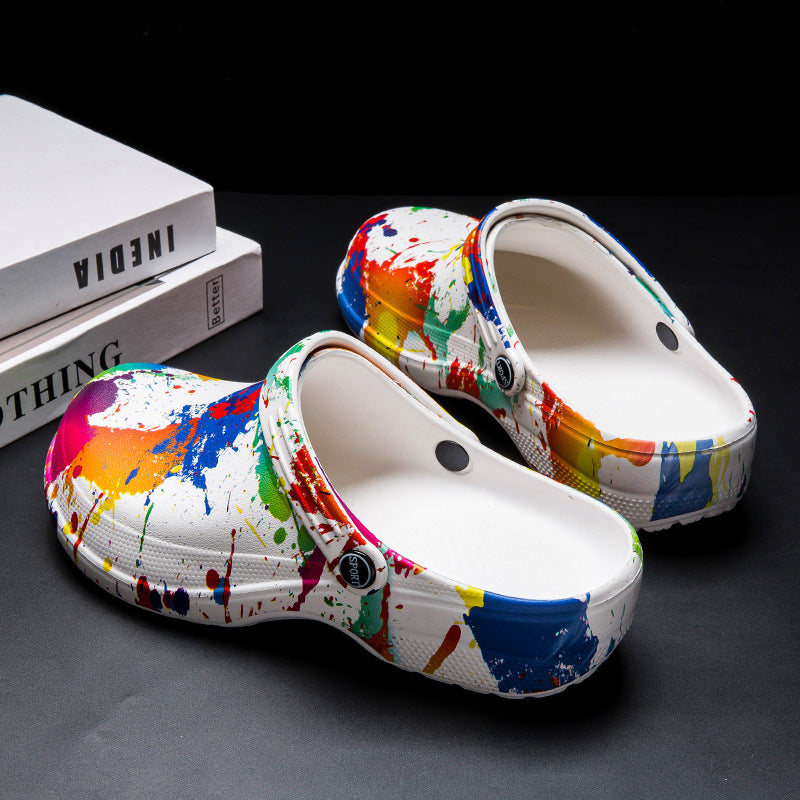 Fashion Personalized Printed Design Beach Sandals Men - Bellarte Enchanté Fashion Personalized Printed Design Beach Sandals Men